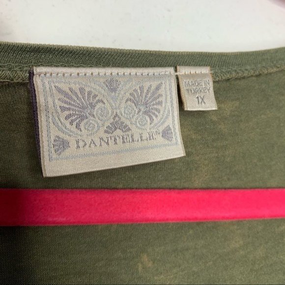 Dantelle Rusted Green Tee Dress Size 1X - Picture 3 of 6